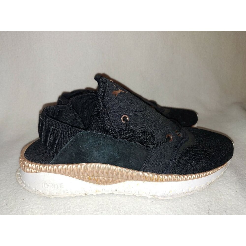 Women  Puma Tsugi Shinsei Black Rose Gold Athletic Shoe Size 7 40.5